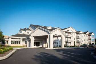 main entrance to a care center