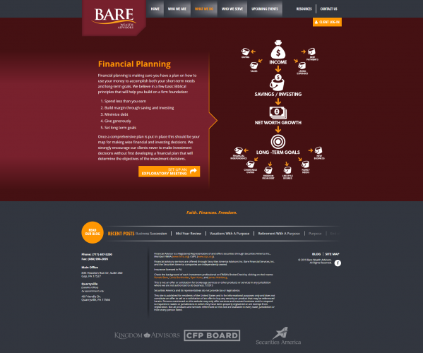 Barewealthadvisors services financial planning php