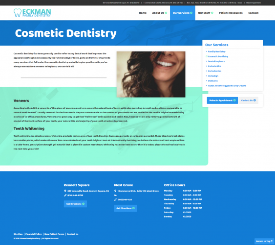 Eckmanfamilydentistry services cosmetic dentistry