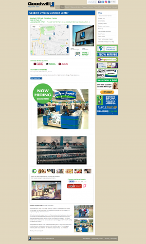 Yourgoodwill org shop stores donation centers Goodwill Office Donation Center 1048 N Plum St Lancaster PA 17601