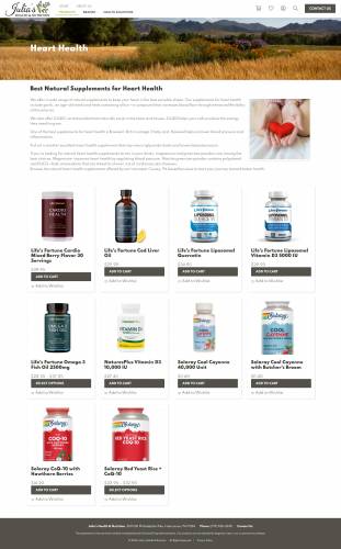 Juliashealthandnutrition product category heart health