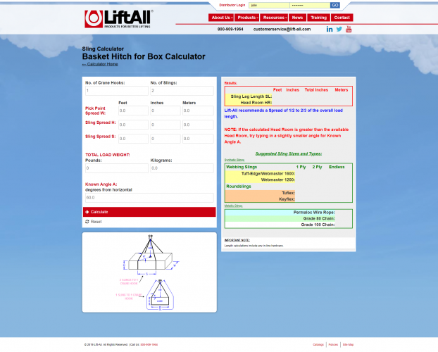 Lift all calculations box