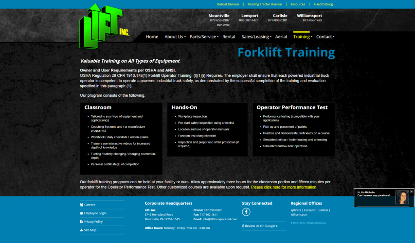 Liftincorporated training forklift php