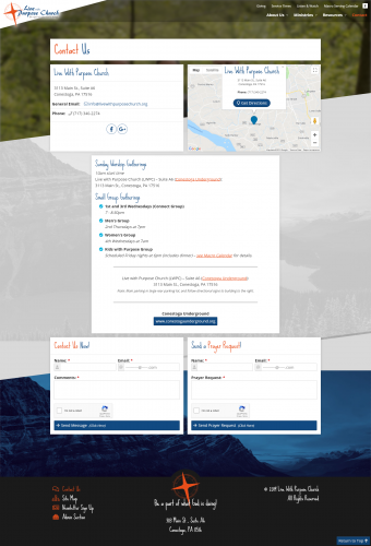 Livewithpurposechurch org contact