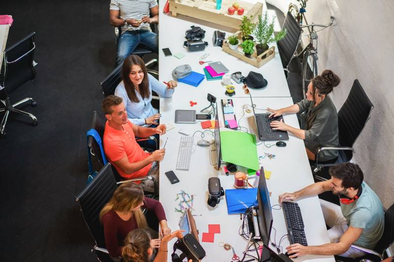 The Sharp Innovations team collaborating on client work