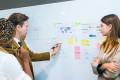 Team brainstorming session at Sharp Innovations