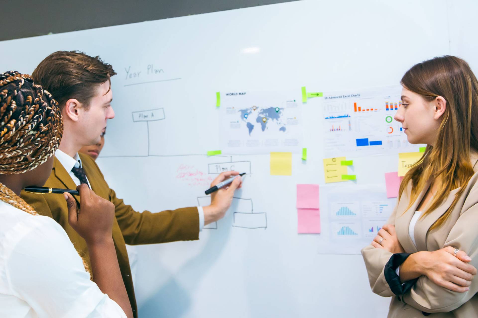 Data driven SEO approach — strategy whiteboard planning session