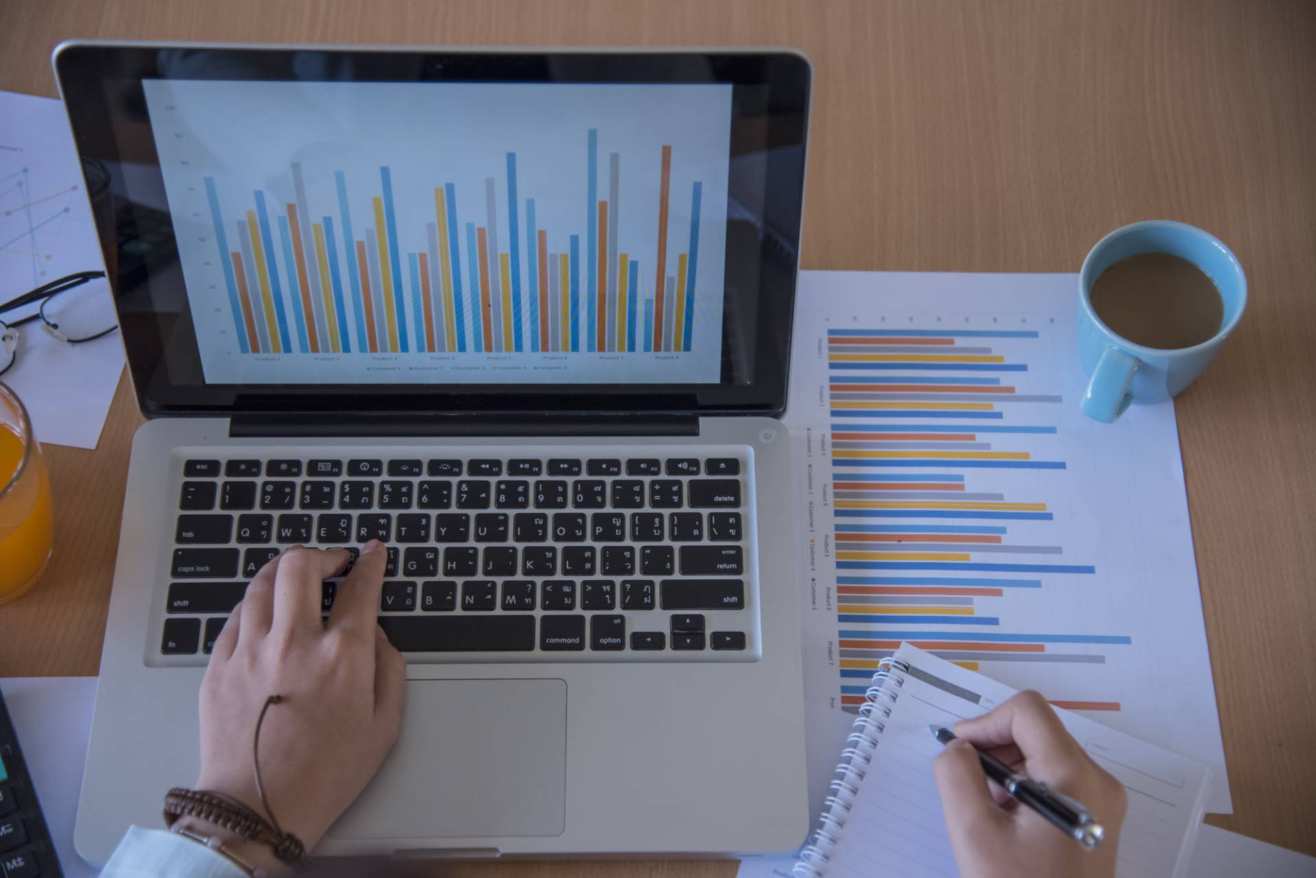 Business profile optimization — SEO analytics on laptop screen