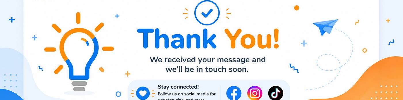 illustration of a better thank you page message