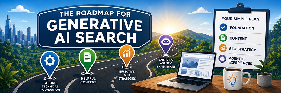 roadmap to generative AI search optimization, ai search illustration