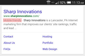 Google's "Mobile-Friendly" Search Tag