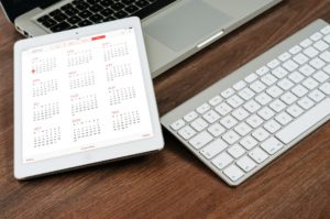 Tablet with Calendar