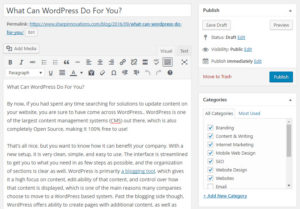 WordPress Content Editing