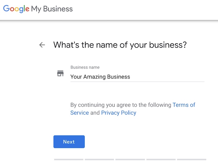 How do I get my business name to pop up on Google?