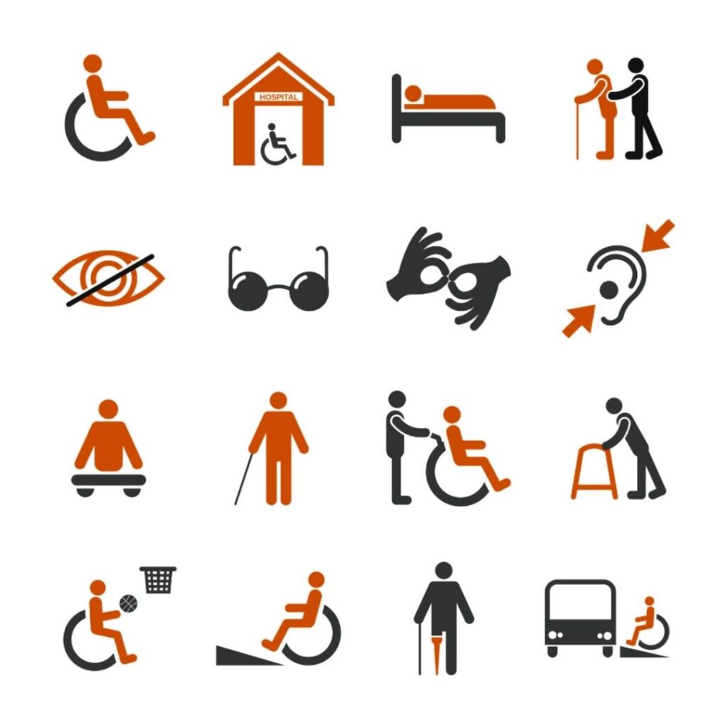 various handicap icons