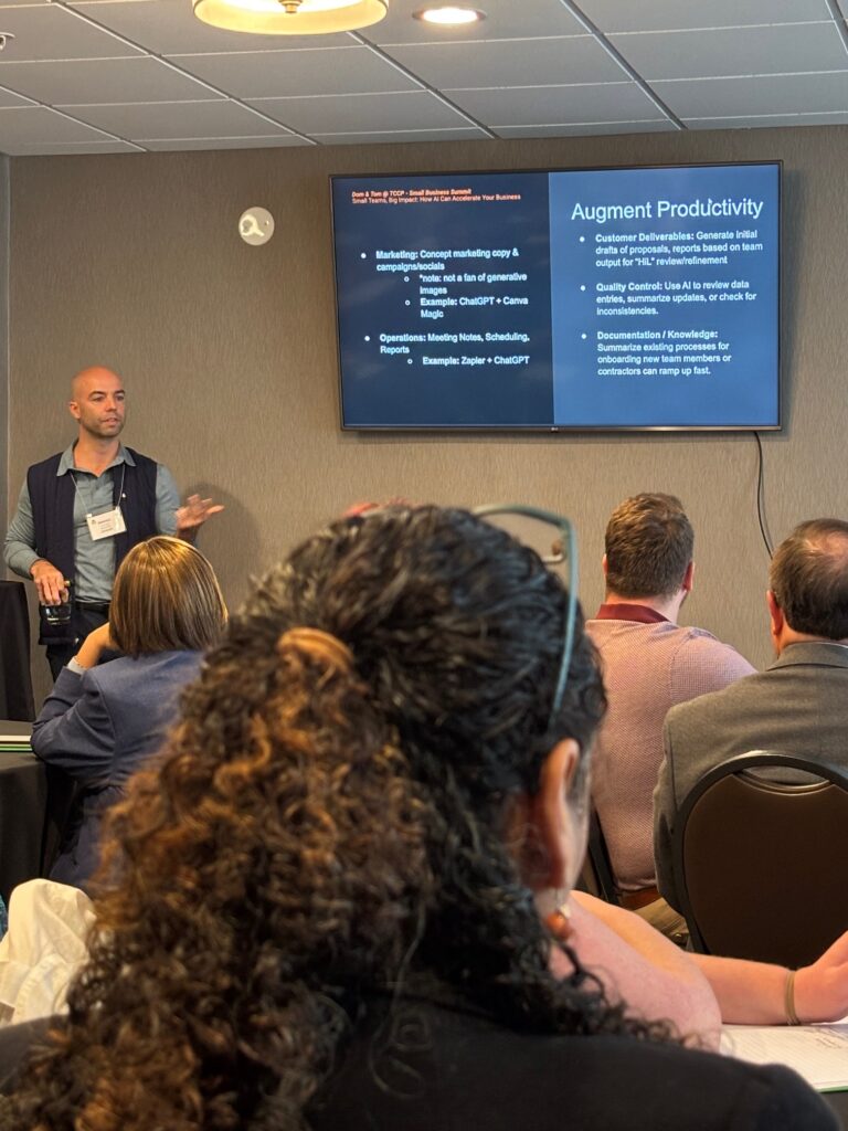 slide from small business summit Tancredi