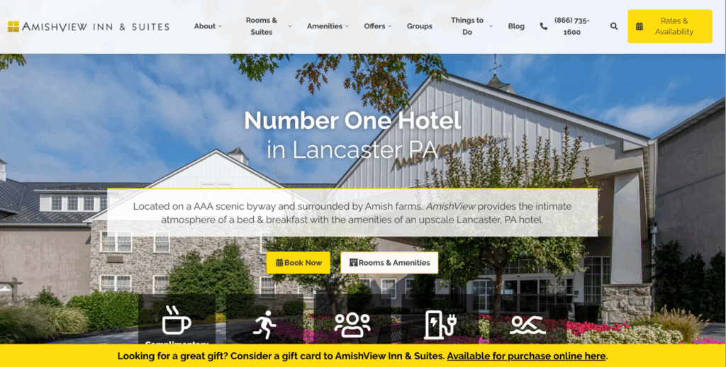 Sharp Innovations redesigns AmishView Inn & Suites Website