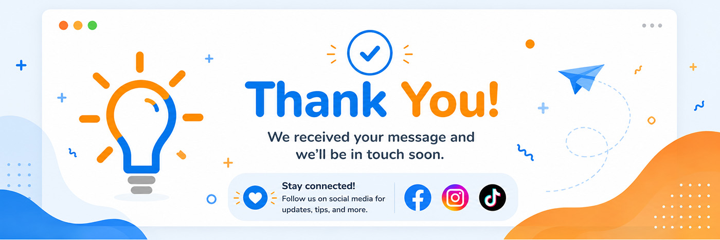 illustration of a better thank you page message
