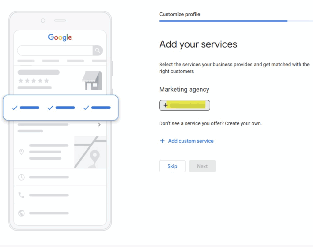 enter services google business