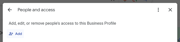Google Business Profile team member access