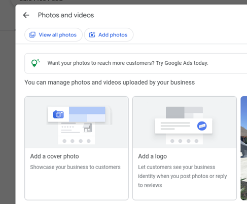 Photos and videos on your Google Business Profile