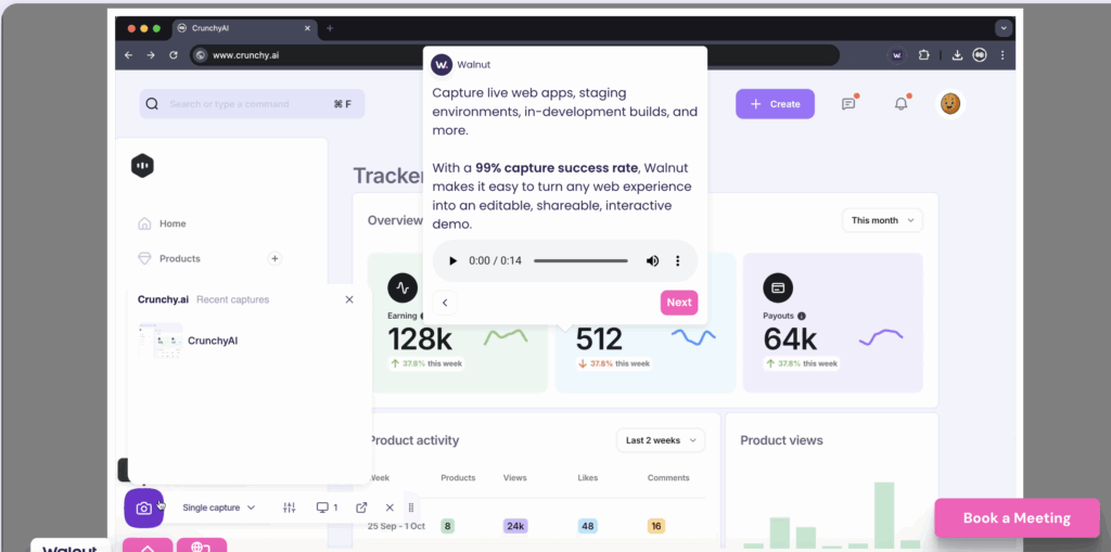 example of interactive online product demo